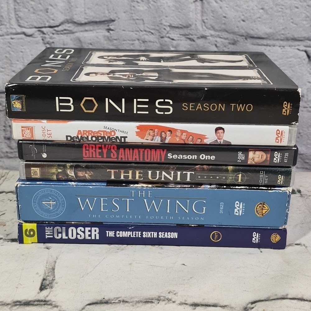 Television TV Shows DVD Lot Of 6 West Wing Bones Closer‎ The Unit Greys Anatomy